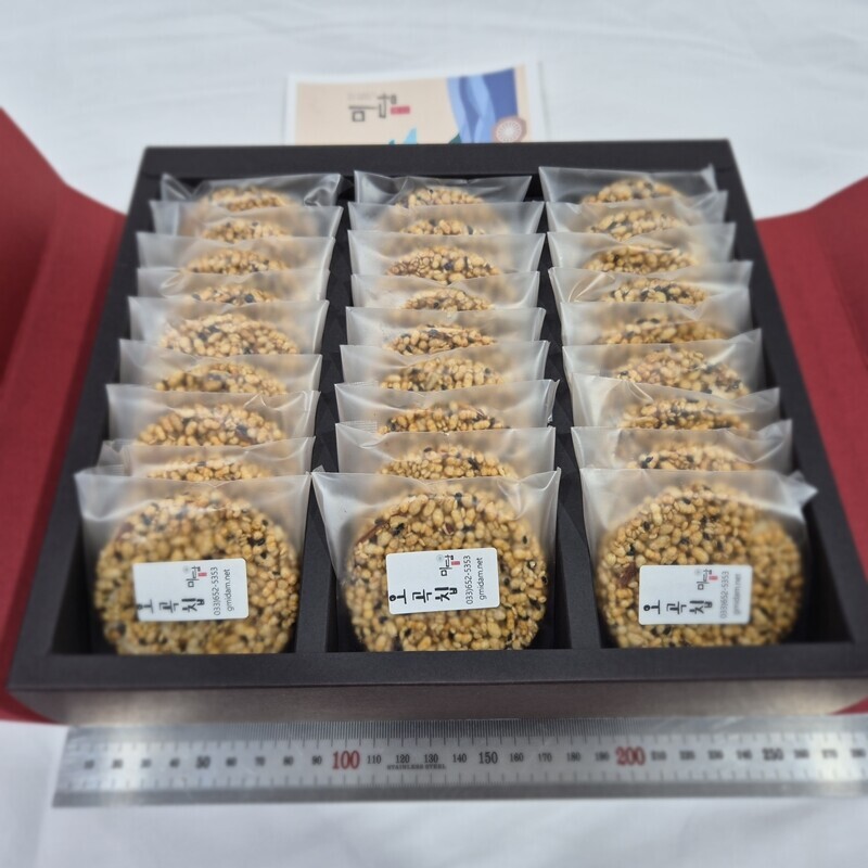 미담몰,강릉미담 오곡칩-27호 가족선물 부모님선물 곡물과자 추석 설 바삭바삭 고소한 건강 간식