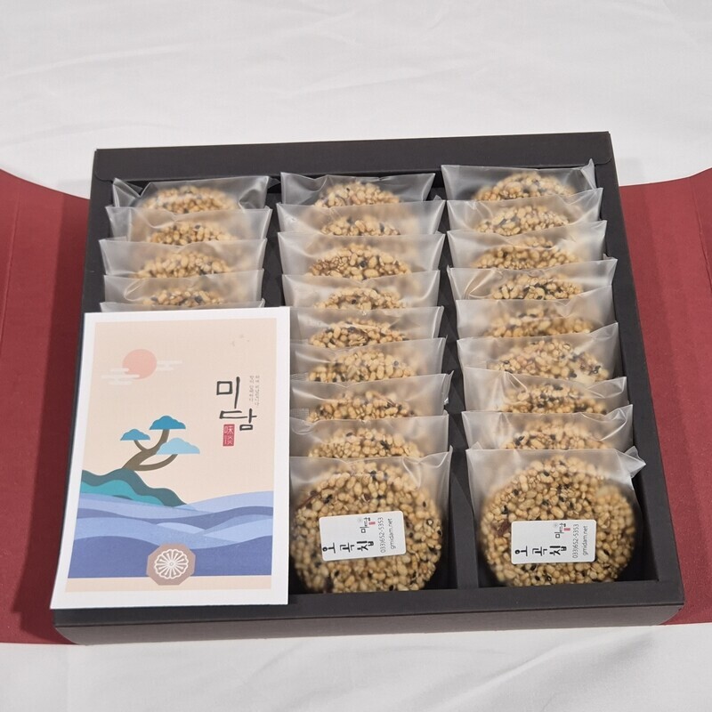 미담몰,강릉미담 오곡칩-27호 가족선물 부모님선물 곡물과자 추석 설 바삭바삭 고소한 건강 간식