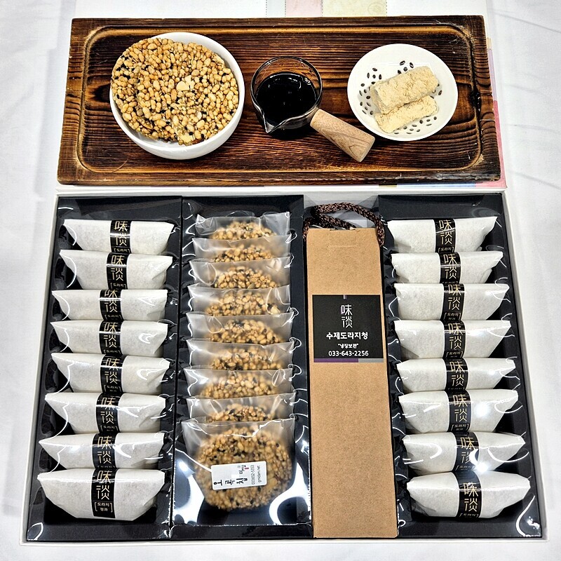 미담몰,강릉미담 (종합선물 25-03호)(도오청도)도라지정과 도라지청 생강정과 오곡칩  맛과 멋과 품위있는 추석 설 명절선물 부모님 시댁